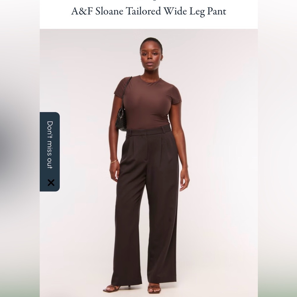 Abercrombie and Fitch Sloane Tailored Wide Leg Pant